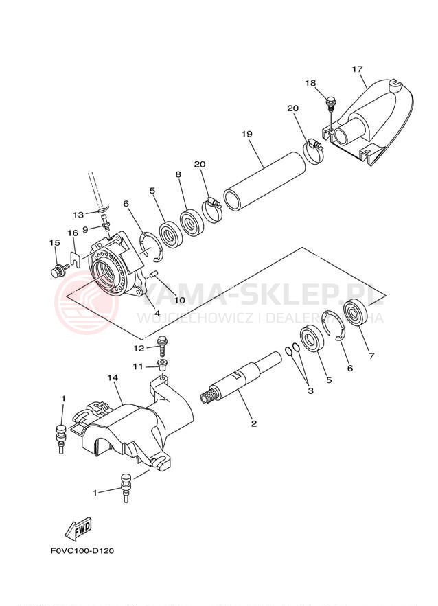 Schemat "JET UNIT" do Yamaha WaveRunner XLT1200 XA1200AD