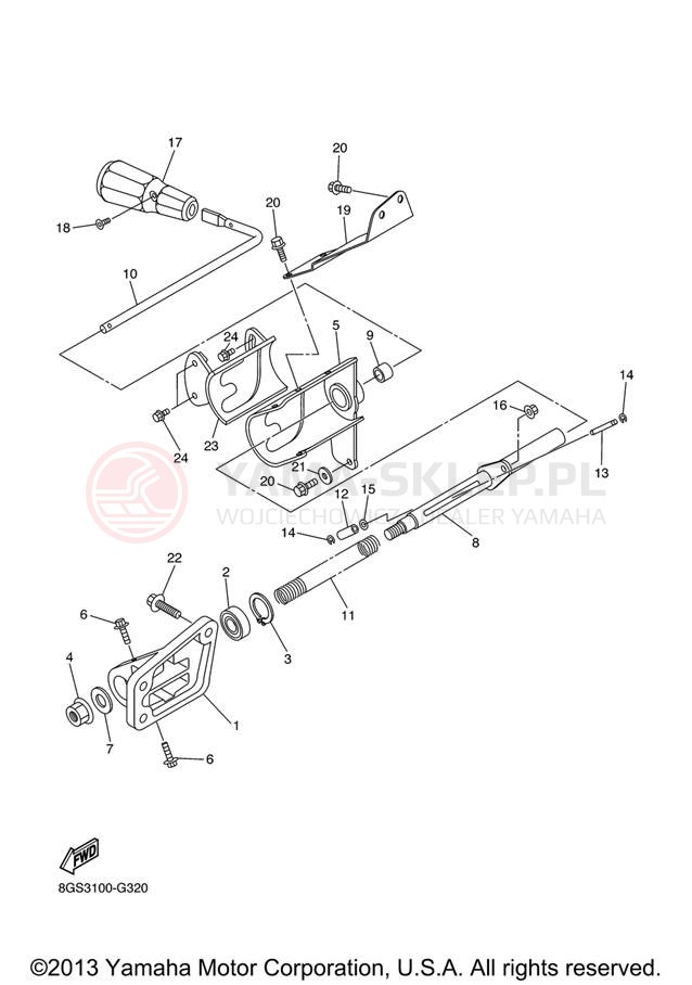 Schemat "Układ napędowy" do Yamaha RS VIKING PROFESSIONAL VK10XR