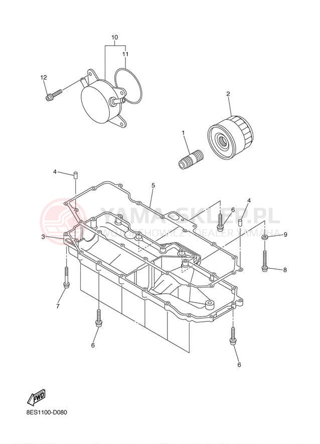Schemat "Filtr oleju" do Yamaha RS Vector Mountain RS90MK
