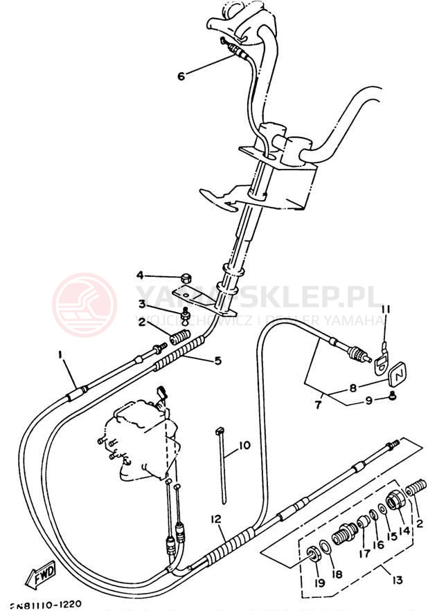 Schemat "Układ chlodzenia" do Yamaha WAVE RUNNER VXR WRB650S