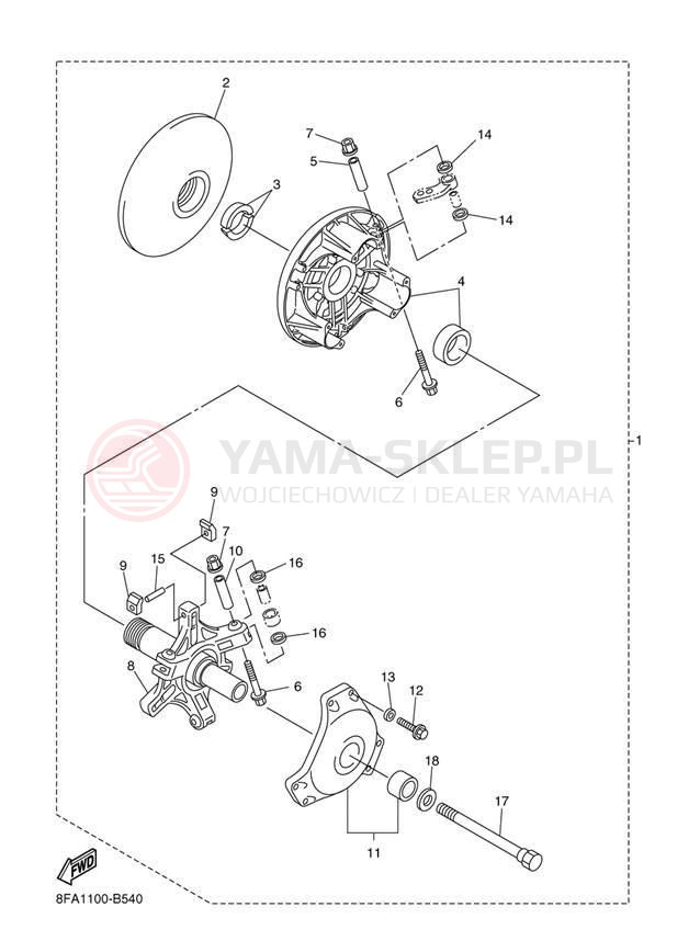 Schemat "REBUILD KIT" do Yamaha RX-1 MOUNTAIN RX10MJ/RX10MSJ