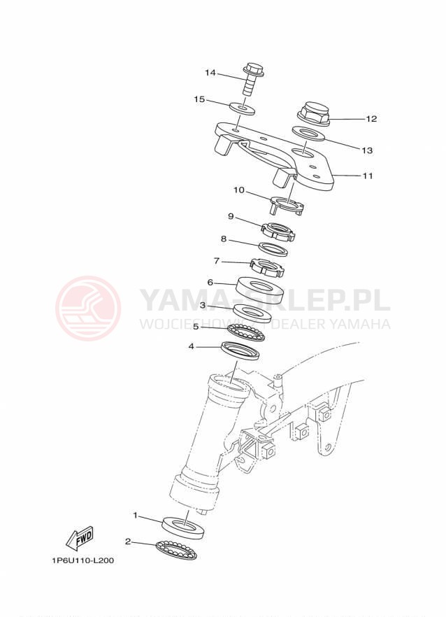 Schemat "Półki zawieszenia" do Yamaha TTR50E TTR50EF