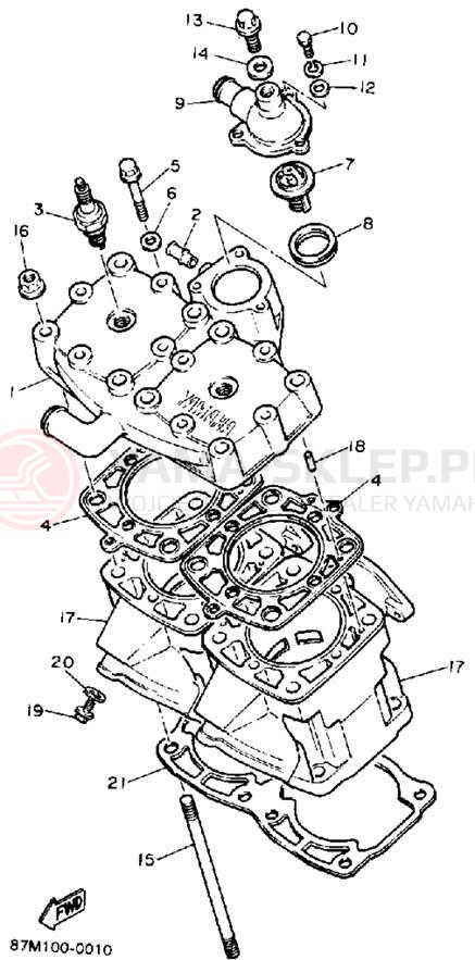 Schemat "głowica" do Yamaha EXCITER EX570P/EX570HP