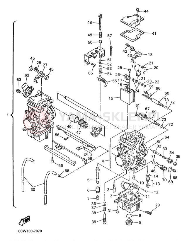 Schemat "gaźnik" do Yamaha MOUNTAIN MAX 700 MM700A/MM600A