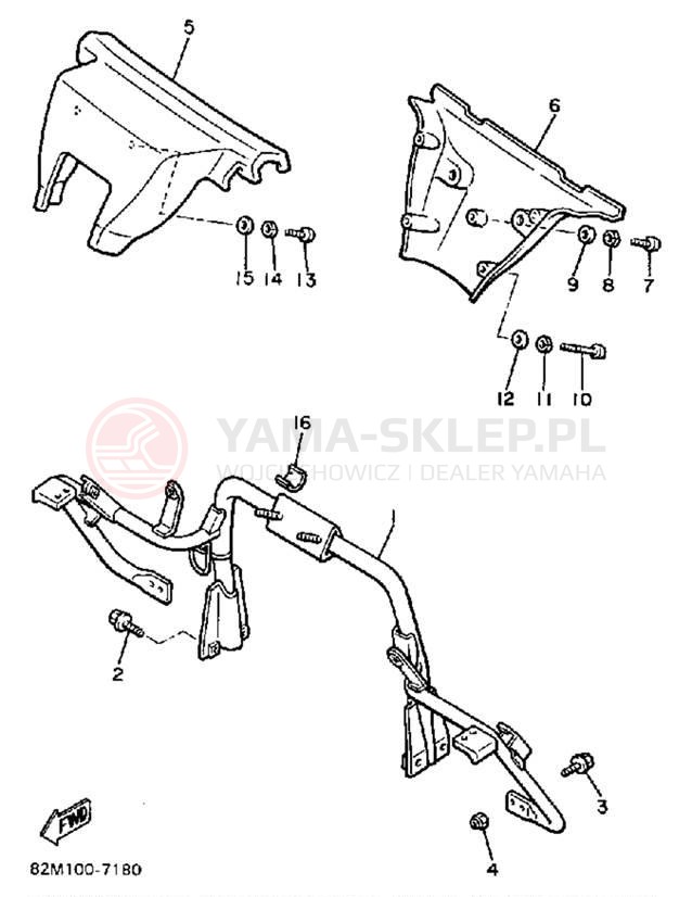 Schemat "STEERING GATE" do Yamaha EXCITER EX570L
