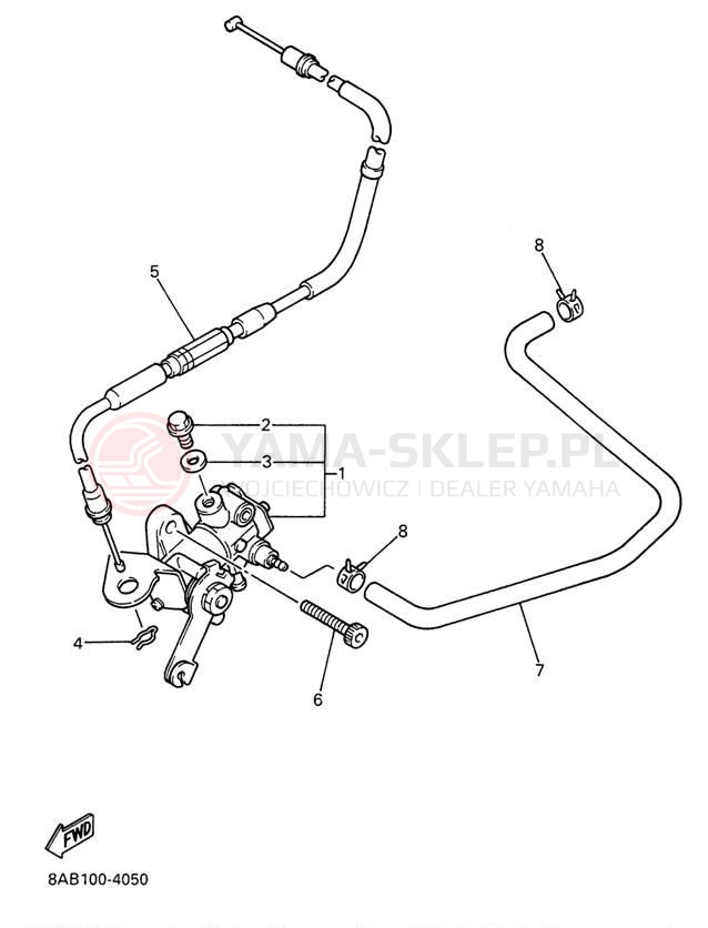 Schemat "Pompa olejowa" do Yamaha VMAX 600 DX VX600DXW