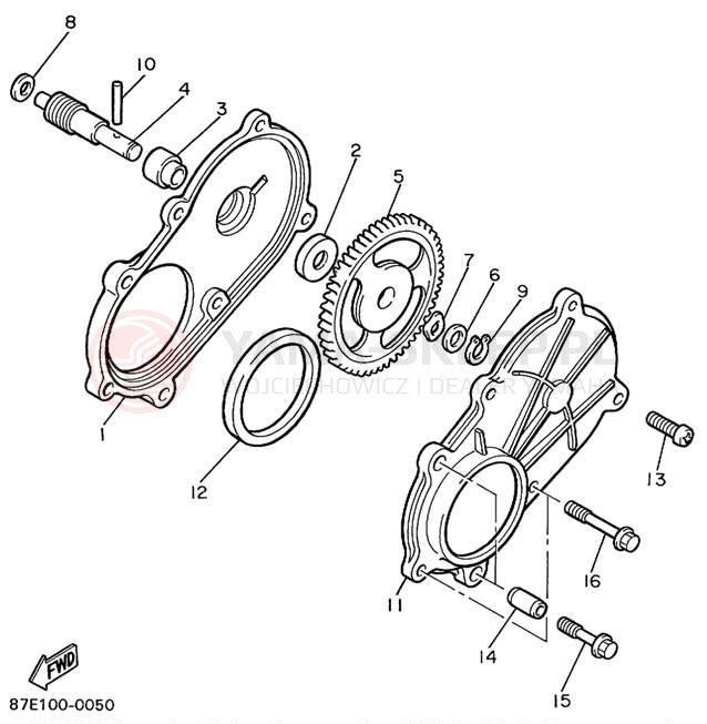 Schemat "przeniesienie napędu" do Yamaha OVATION LE CS340EC