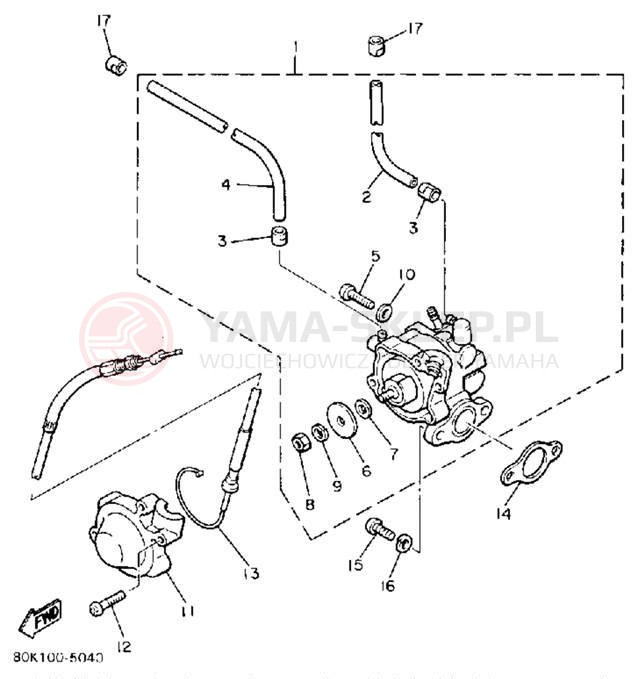 Schemat "Pompa oleju" do Yamaha PHAZER II PZ480P