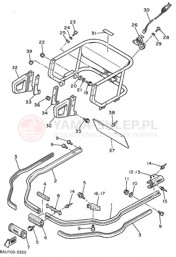 Schemat "zderzak" do Yamaha VK540 II VK540EU