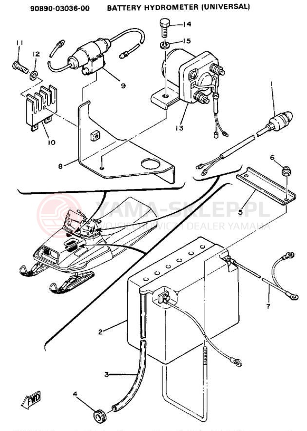 Schemat "układ elektryczny" do Yamaha ET340EC
