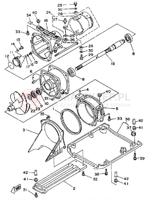 Schemat "JET UNIT" do Yamaha WAVE RUNNER VXR WRB650R