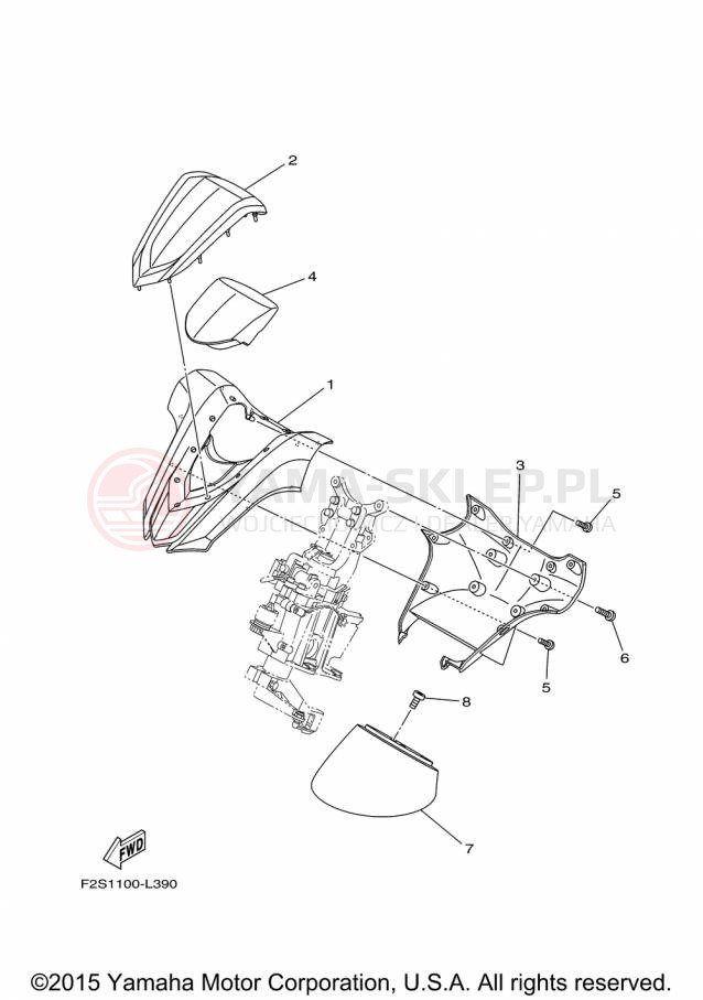 Schemat "Kierownica i osprzęt" do Yamaha FX CRUISER HO FB1800AP