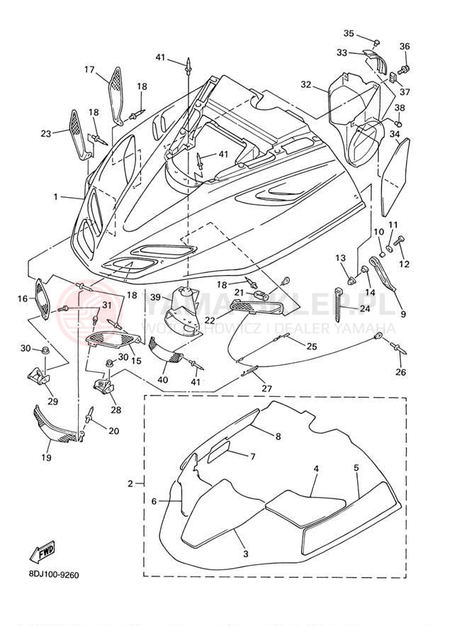 Schemat "Osłony" do Yamaha PHAZER 500 PZ500D