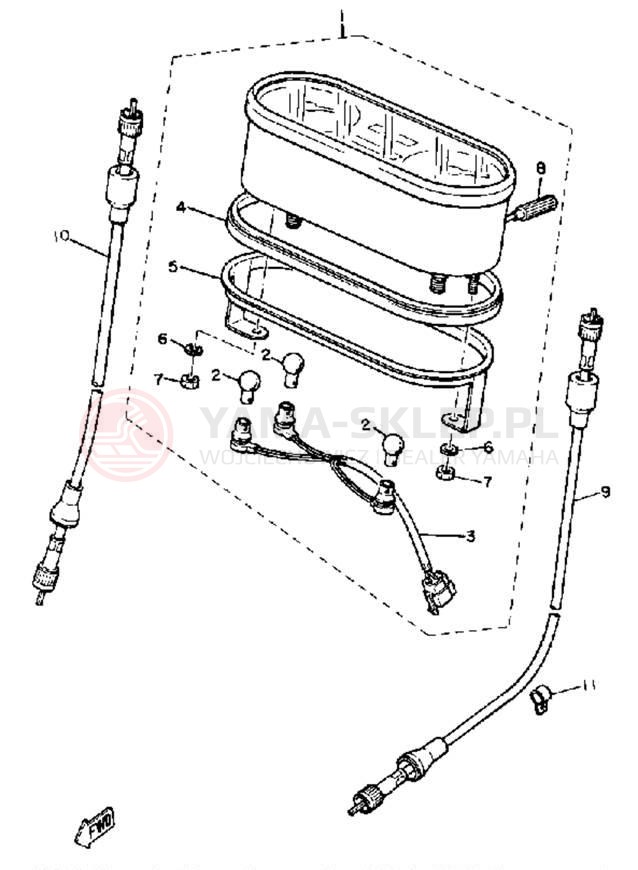 Schemat "licznik" do Yamaha SR540F