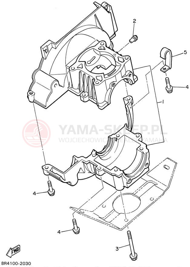 Schemat "Obudowa silnika" do Yamaha BRAVO LT BR250TD