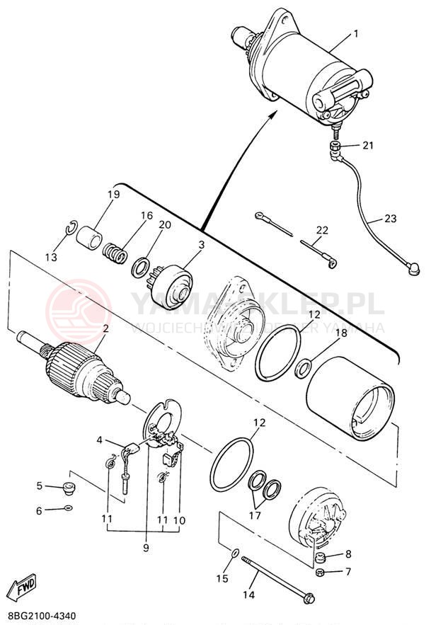 Schemat "rozrusznik" do Yamaha VK540 II VK540EW