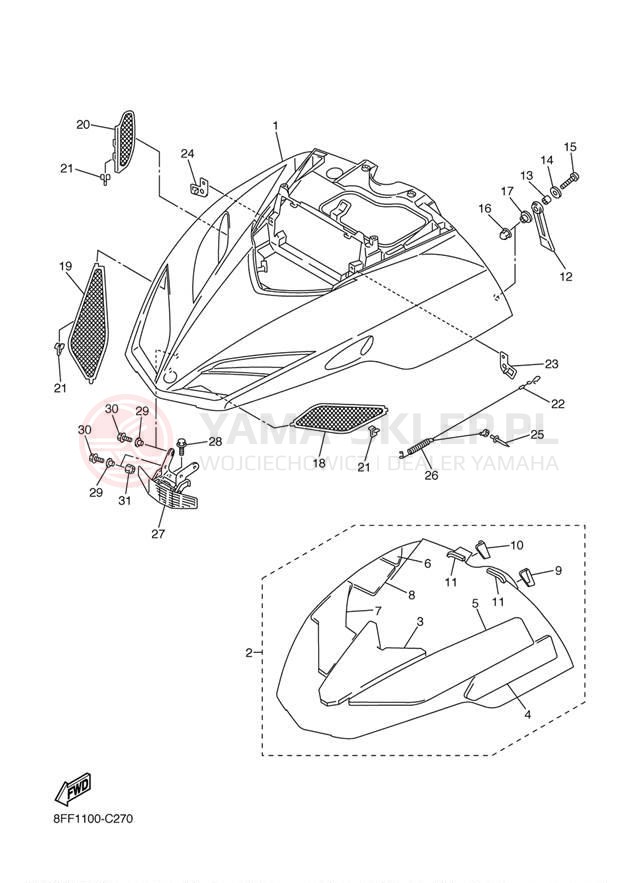 Schemat "Osłony" do Yamaha SX VIPER S SXV70SJ