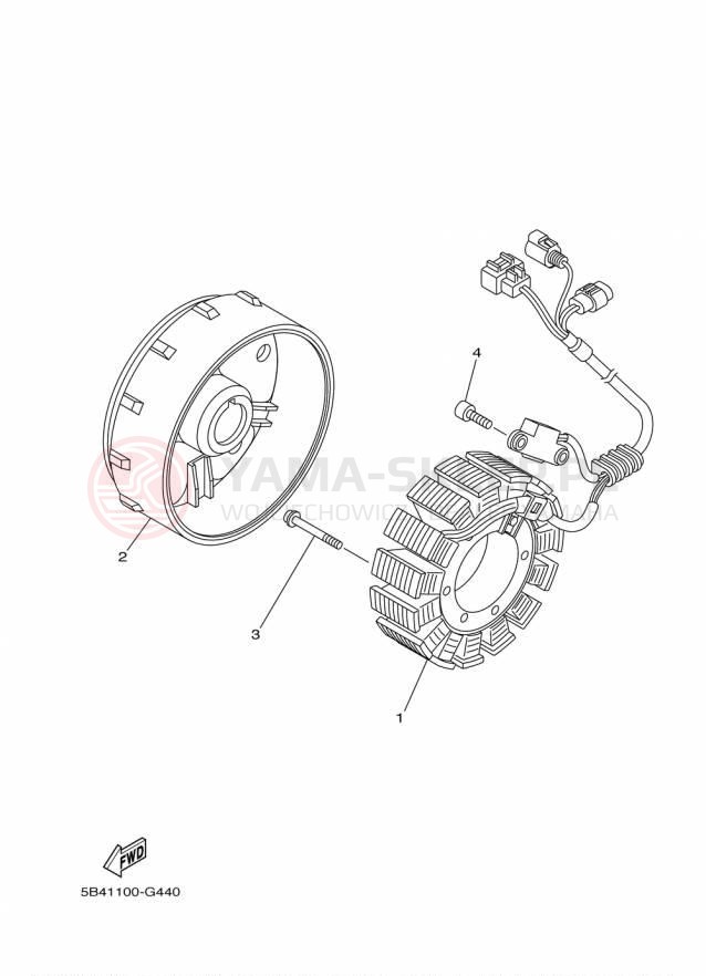 Schemat "prądnica" do Yamaha VIKING VI EPS SE YXC700PSFS