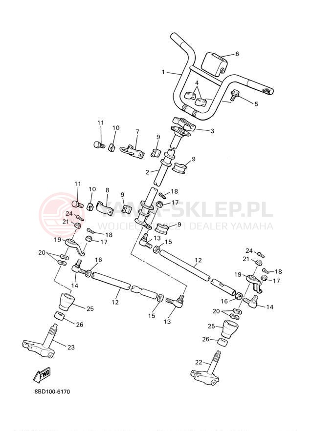 Schemat "Półki zawieszenia" do Yamaha BR250TF
