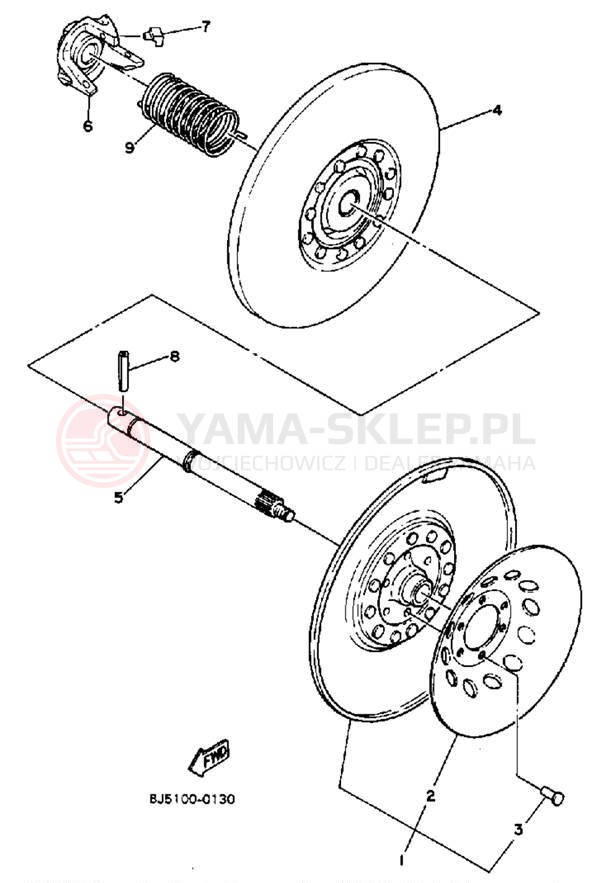 Schemat "Przeniesienie napędu" do Yamaha EXCEL III EC340J