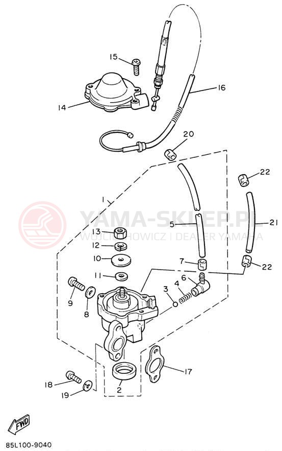 Schemat "Pompa olejowa" do Yamaha OVATION LE CS340EW