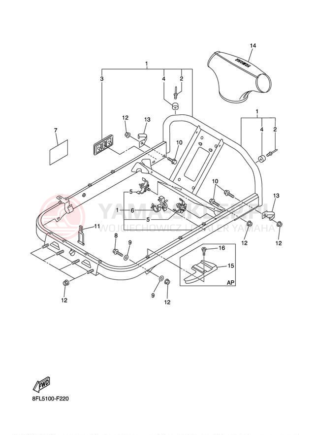 Schemat "STEERING GATE" do Yamaha RAGE RSG90W/RSG90GTW