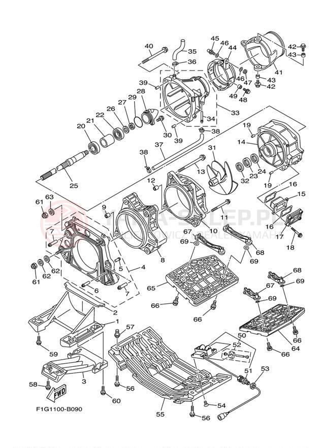 Schemat "JET UNIT" do Yamaha GP1300R GP1300B/GP1300CB