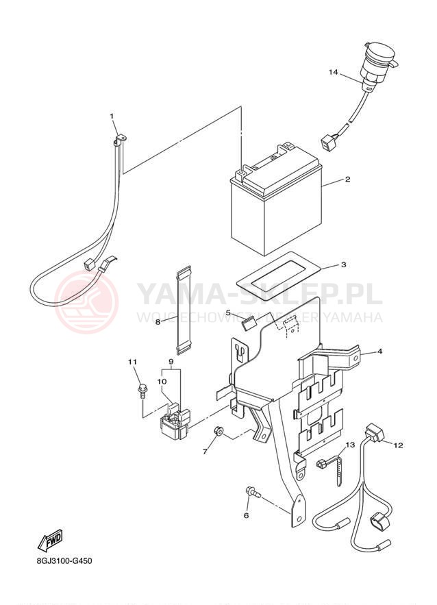 Schemat "układ elektryczny" do Yamaha VENTURE LITE PZ50VTYR/PZ50VTYS