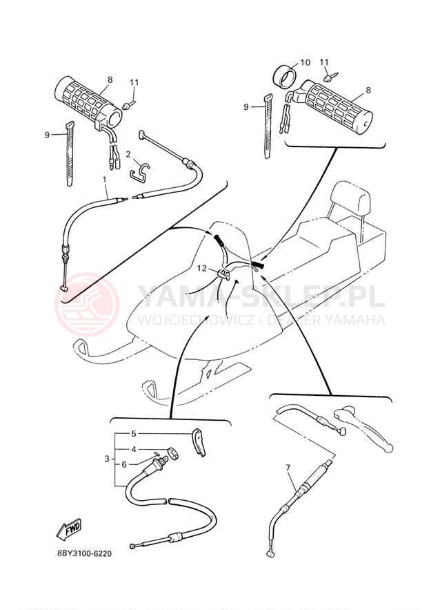 Schemat "Układ chlodzenia" do Yamaha ET410TRF