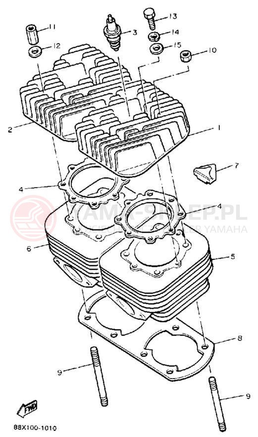 Schemat "cylinder" do Yamaha PHAZER II ST PZ480STR