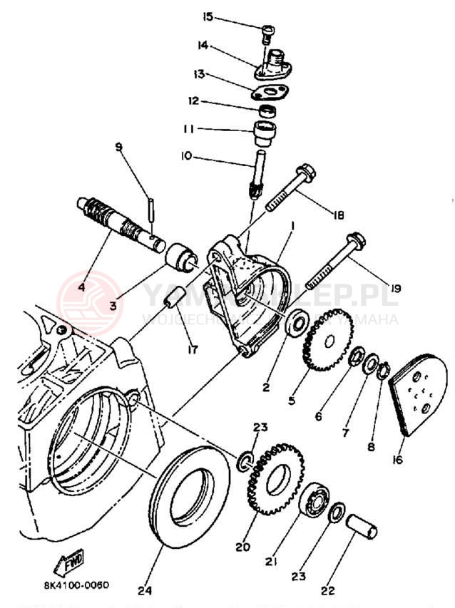 Schemat "PUMP DRIVE - GEAR" do Yamaha SS440 SS440J