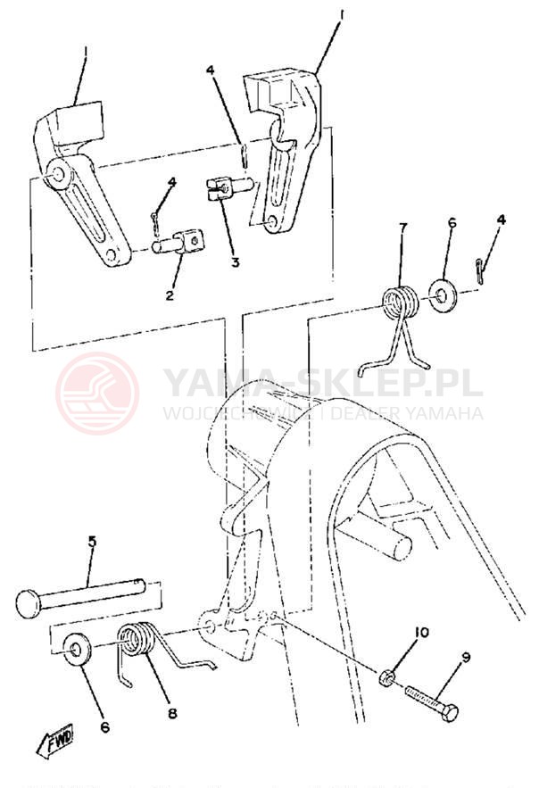 Schemat "hamulec" do Yamaha ET340C