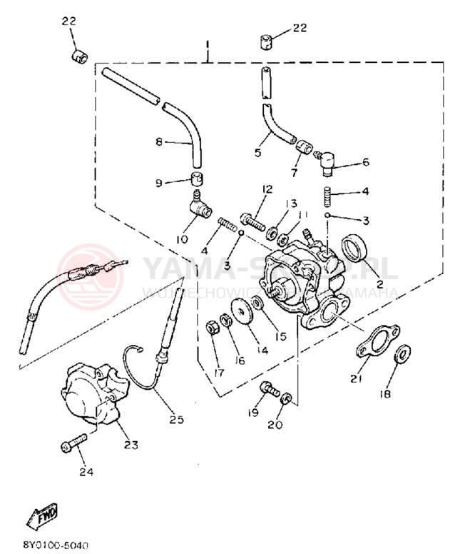 Schemat "Pompa olejowa" do Yamaha SRV SR540M