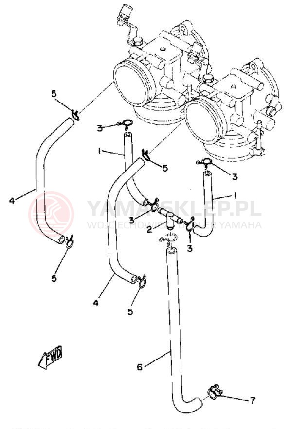 Schemat "PIPING" do Yamaha GPX338G/GPX433G