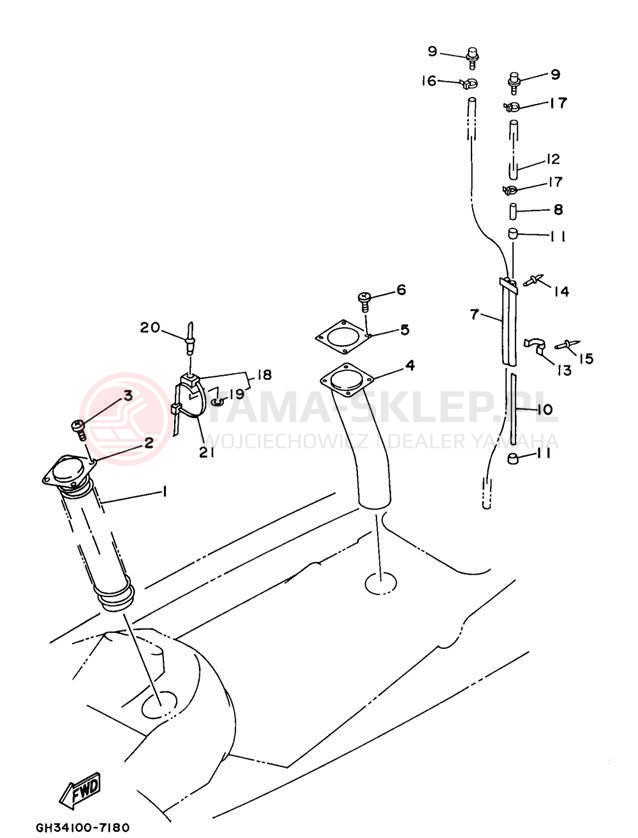 Schemat "odpowietrzenie" do Yamaha WAVE VENTURE 1100 WVT1100V