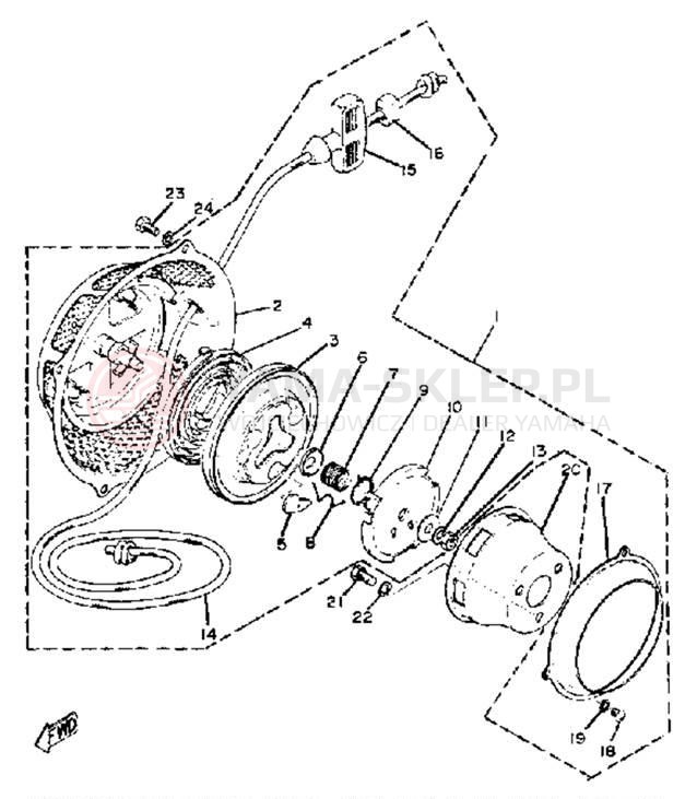 Schemat "rozrusznik" do Yamaha GP300