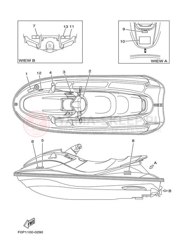Schemat "naklejki" do Yamaha XL800 XA800Y