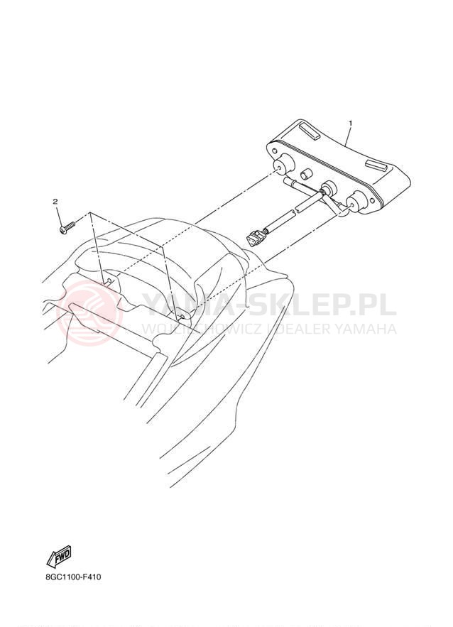 Schemat "lampa tył" do Yamaha PHAZER GT PZ50GTAW