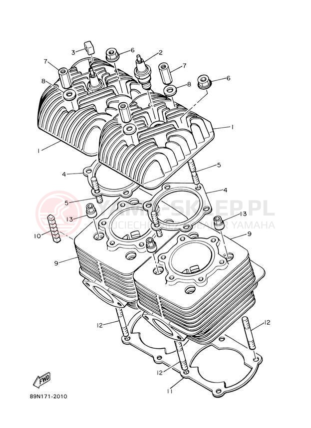 Schemat "głowica" do Yamaha VK 540 III VK540EH