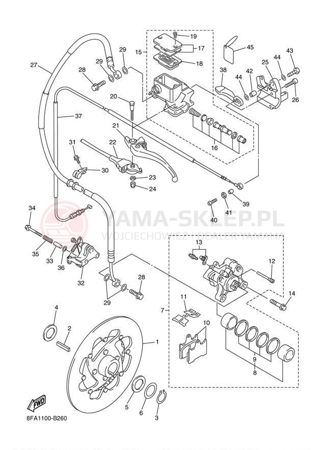 Schemat "hamulec" do Yamaha RX-1 LE RX10SH/RX10MSH