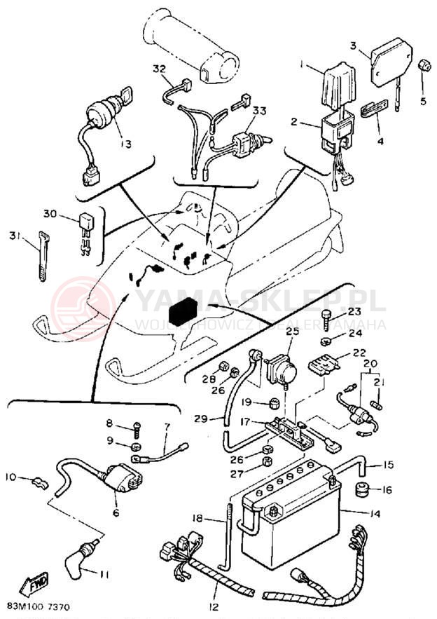 Schemat "układ elektryczny" do Yamaha INVITER CF300P