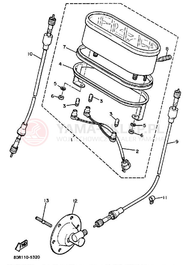 Schemat "licznik" do Yamaha SS440 SS440J