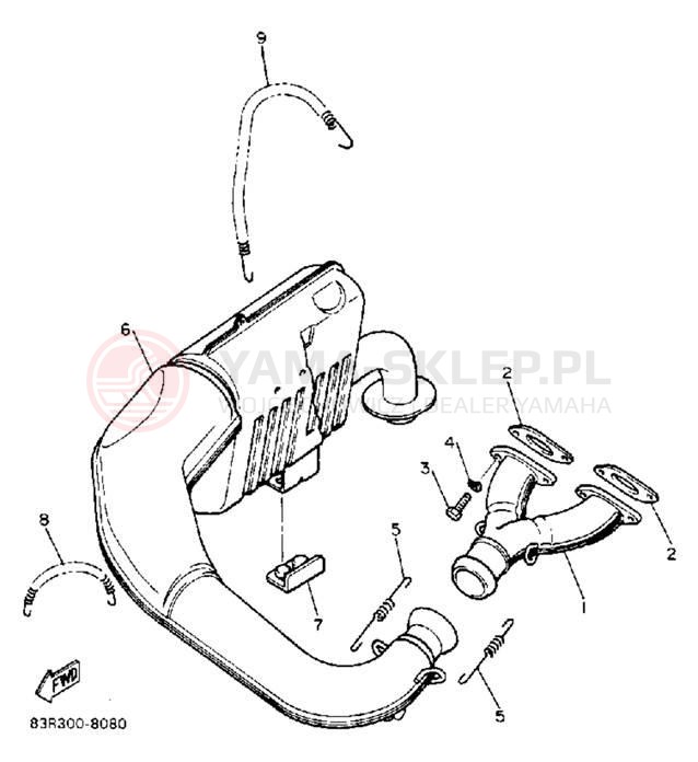 Schemat "Wydech końcowy" do Yamaha VK540 VK540EN