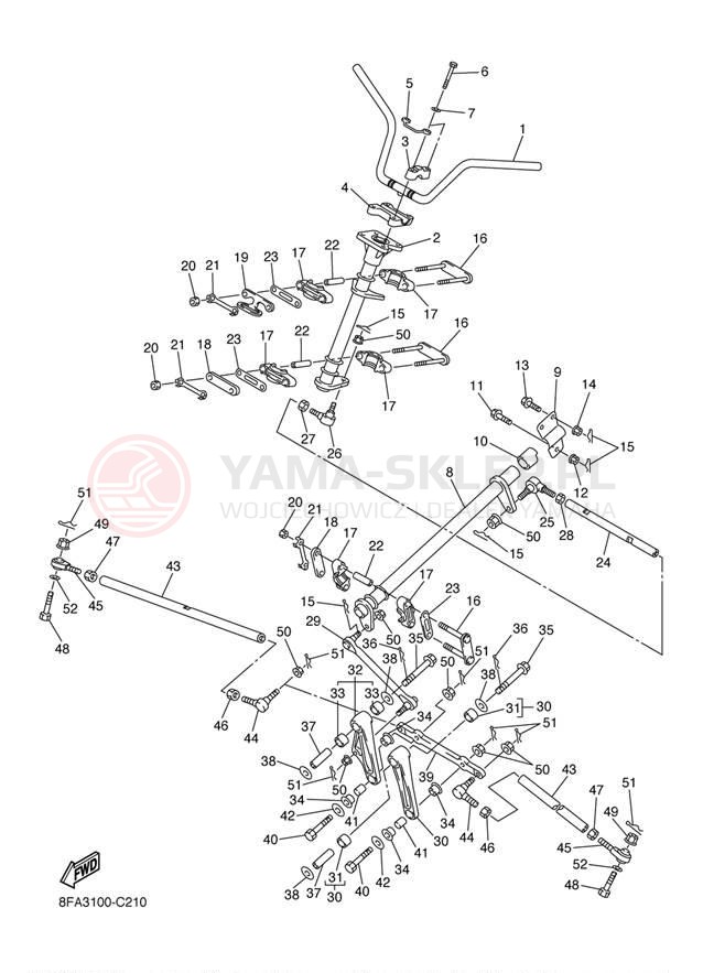 Schemat "Półki zawieszenia" do Yamaha RS Venture RST90K