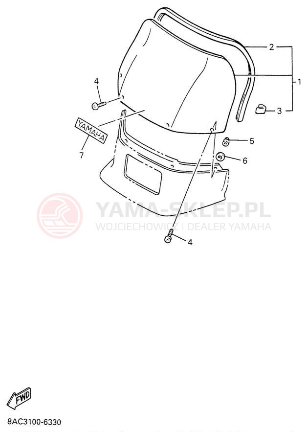 Schemat "Szyba" do Yamaha VK540 II VK540EW