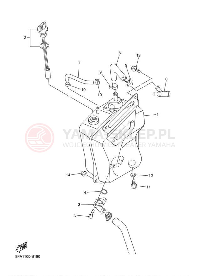Schemat "Miska olejowa" do Yamaha RX-1 LE RX10SH/RX10MSH