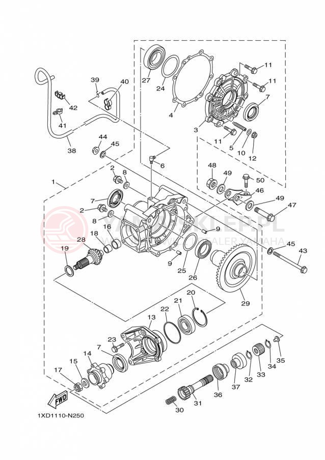 Schemat "Wał napędowy" do Yamaha VIKING VI YXC700DFR/YXC700DFG