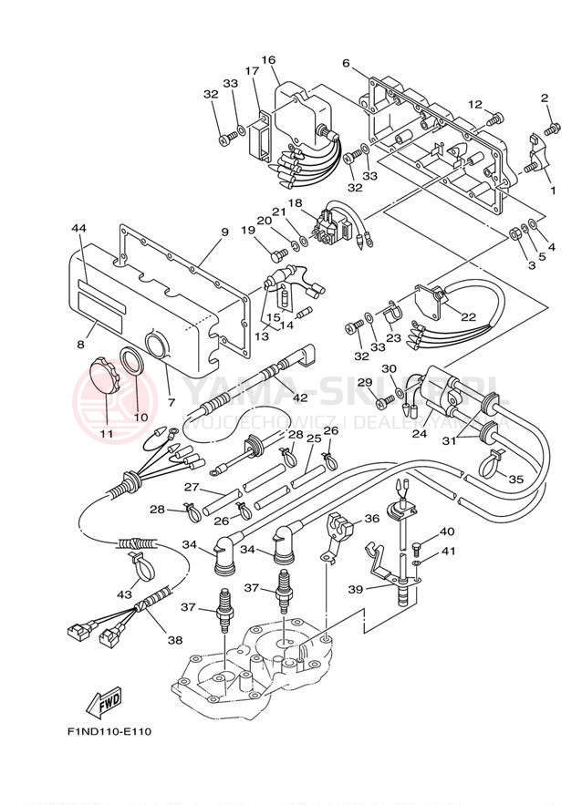 Schemat "układ elektryczny" do Yamaha WAVERUNNER SUPER JET SJ700BM