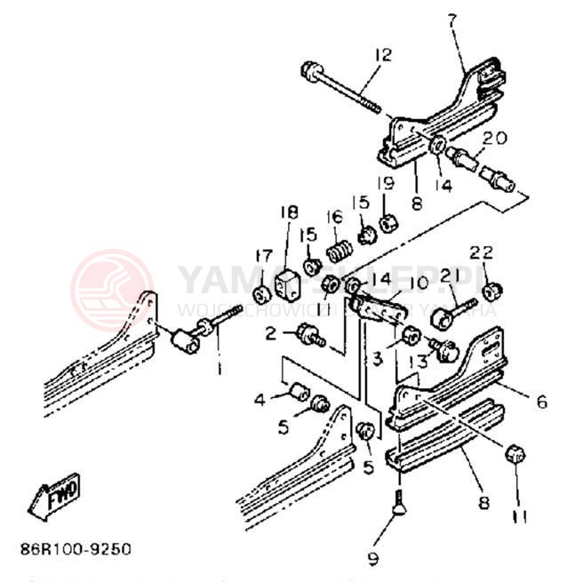 Schemat "TRACK SUSPENSION" do Yamaha VK540 VK540ER