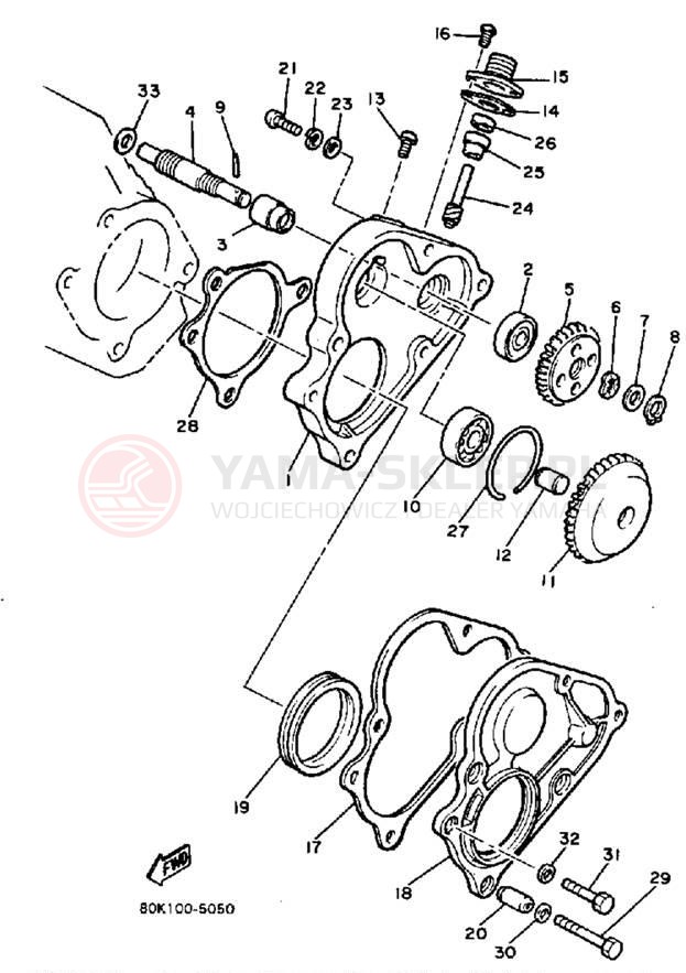 Schemat "PUMP DRIVE - GEAR" do Yamaha PHAZER PZ480K